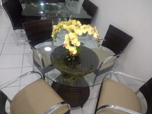 Base de mesa vitalle com poltronas