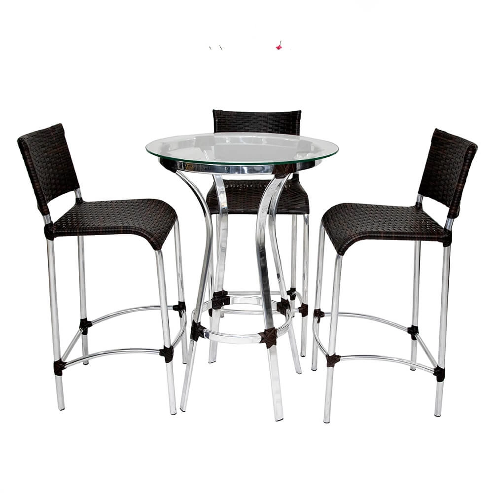 Conjunto Bistrô Bahamas com /3 banquetas Luna