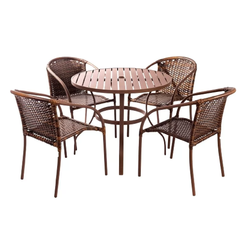 Conjunto Calais mesa de 80cm + 4 cadeiras