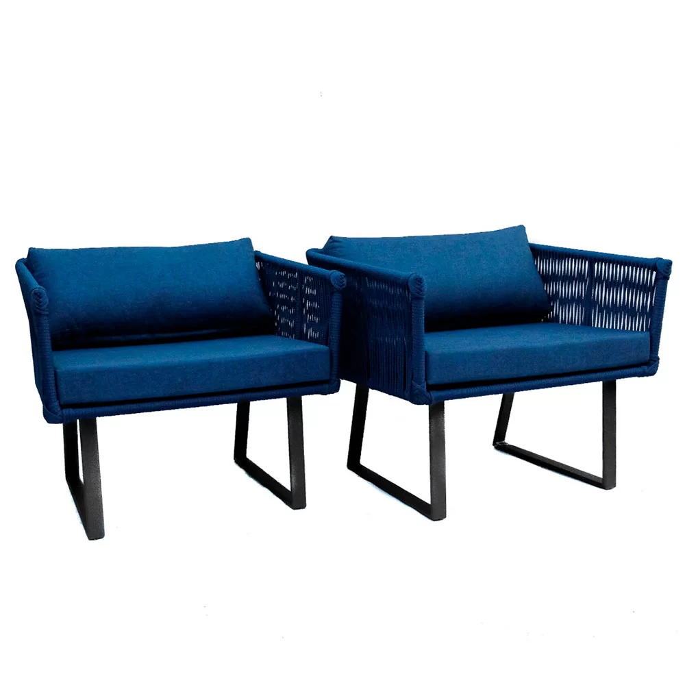 2 poltronas Monalisa corda nautica