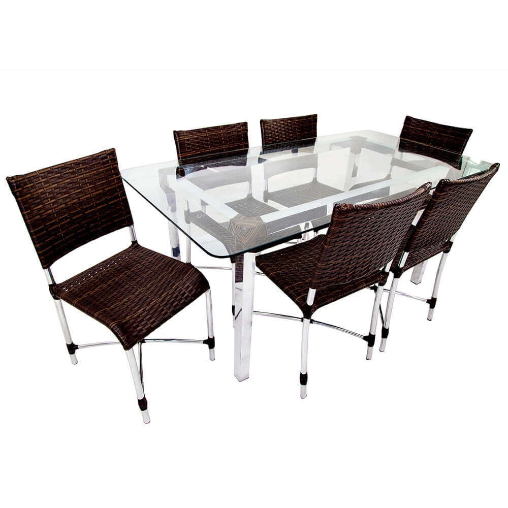 Conjunto Alpinea - mesa c/ 6 cadeiras