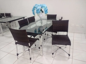 Conjunto Alpinea - mesa c/ 6 cadeiras