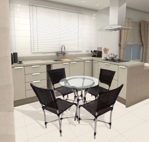 Conjunto Jade - mesa com 4 cadeiras