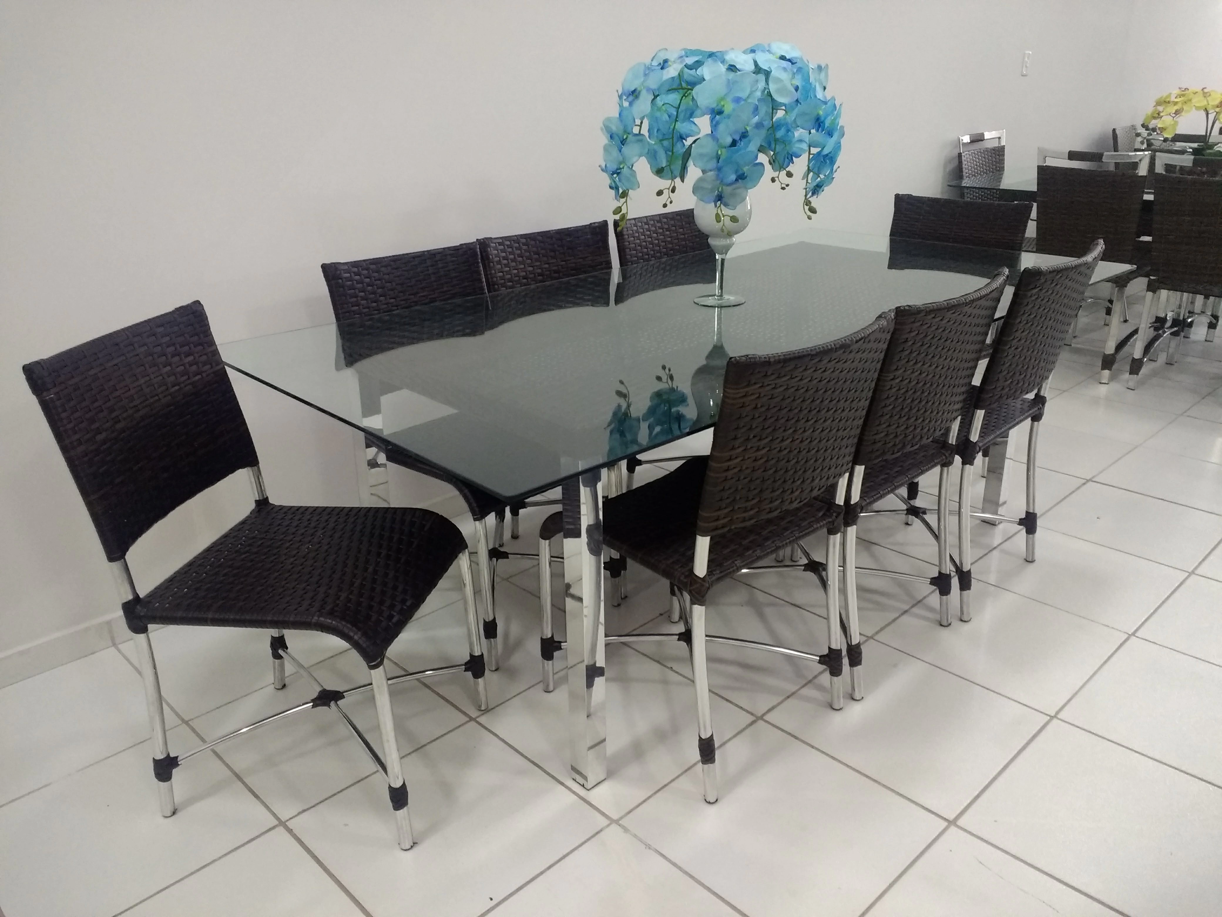 Conjunto Alpinea - mesa c/ 8 cadeiras